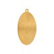 Pendentif Ovale avec Cercles en Acier Inoxydable 304 25 x 47.5 mm