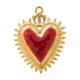 Ciondolo a Forma di Cuore in Acciaio Inossidabile 304 Smaltato 21X28 mm