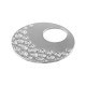 Stainless Steel 304 Pendant Round Hammerred 23mm