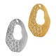 Colgante de Acero Inoxidable 304 Oval Martillado 23mm