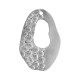 Stainless Steel 304 Pendant Oval Hammerred 23mm