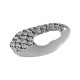 Colgante de Acero Inoxidable 304 Oval Martillado 23mm