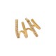 Boucle D'Oreille en Laiton avec Zircon 12 x 16 mm