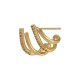 Brass Earring with Zircon 12x16mm