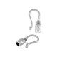 Zamak Ending Tube with Hook 10x18mm Ø3mm