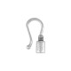 Zamak Ending Tube with Hook 10x18mm Ø3mm
