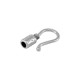 Zamak Ending Tube with Hook 10x18mm Ø3mm