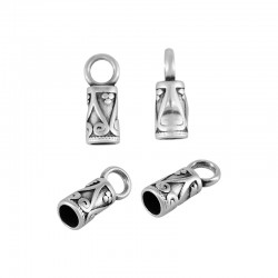 Zamak Ending Tube with Loop 5x14mm Ø3.5mm