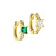 Zircon Brass Earring Hoop 14x16mm/2.5mm