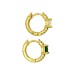Zircon Brass Earring Hoop 14x16mm/2.5mm