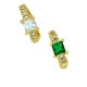 Zircon Brass Earring Hoop 14x16mm/2.5mm