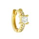 Zircon Brass Earring Hoop 14x16mm/2.5mm