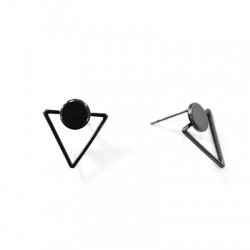 Boucle D'Oreille en Laiton Triangle 15 x 18 mm