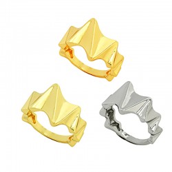 Brass Finger Ring Irregular 23mm/15mm
