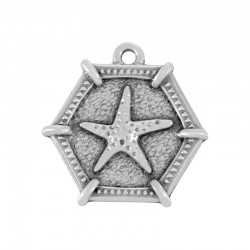 Pendentif en Zamak Étoile de mer 28 x 25 mm