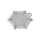 Zamak Pendant Starfish 28x25mm