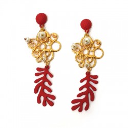 Zamak Rubber Effect Earring with Pin & Loop 10mm