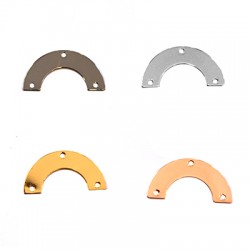 Componente in Metallo Ottone 13x25mm con 2 fori