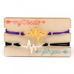 Braccialetti Link&Love con Polso su Portabracciali in Legno
