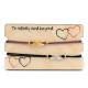 Wooden Card 85x50mm with 2 Bracelets Set Eternity