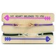 Wooden Card 85x50mm with 2 Bracelets Set Arrow