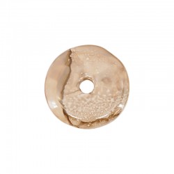 Disque en Céramique Émaillée Beige ~33 mm/6 mm Ø5.8 mm