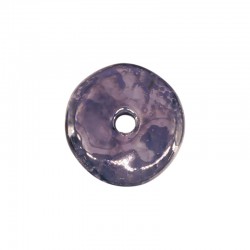 Disque en Céramique Émaillée Lilas ~33 mm/6 mm Ø5.8 mm