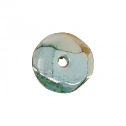 Disque en Céramique Émaillée vert Oasis ~33 mm/6 mm Ø5.8 mm