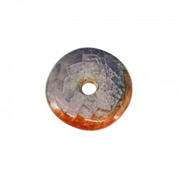 Disque en Céramique Émaillée Orange ~33 mm/6 mm Ø5.8 mm