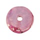 Disque en Céramique Émaillée Fuchsia ~44 x 46 mm/6 mm Ø8.5 mm