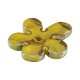 Colgante de Cerámica con Forma de Flor Mostaza Esmaltada 50 mm Ø4,5 mm