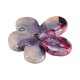 Pendentif Fleur en Céramique rose avec Émail 50 mm Ø 4.5 mm