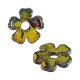 Pendentif en Céramique en Forme de Fleur avec Émail Coloré 30 Mm/4.5 mm (Ø 7.2 mm)