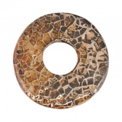 Disque en Céramique Émaillée Marron 52 mm Ø15 mm