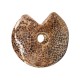 Enameled Ceramic Pendant Round Brown ~48mm/11mm Ø6mm