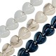 Perla a Forma di Cuore Smaltata ~30X28 Mm/13 mm Ø3.5 mm