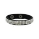 Leather Bracelet 10mm Swarovski Crystal Ribbon