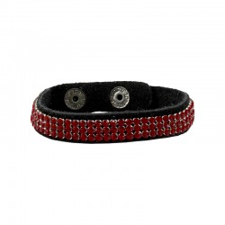 Braccialetto di Cuoio 10mm con Cristalli Swarovski