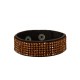 Bracelet en cuir 20 mm avec Ruban en Cristal Swarovski