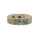 Bracelet en cuir 20 mm avec Ruban en Cristal Swarovski