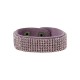 Δερμάτινο Βραχιόλι με Τρέσα Swarovski Λιλά 20mm