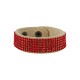 Bracelet en cuir 20 mm avec Ruban en Cristal Swarovski