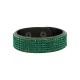 Bracelet en cuir 20 mm avec Ruban en Cristal Swarovski