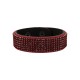 Bracelet en cuir 20 mm avec Ruban en Cristal Swarovski