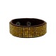 Braccialetto di Cuoio 20mm con Cristalli Swarovski