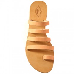 Sandalo in Vera Pelle con 4 Strisce
