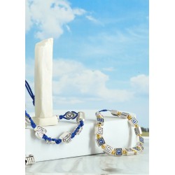 Zamak Bead Greek Symbol Pillar 5x7mm Ø2mm