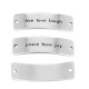 Colnector de Metal Zamak Chapa Rectangular con Frases 40x12mm (Ø1.8mm)