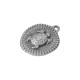 Zamak Charm Irregular Round w/ Turtle 21mm