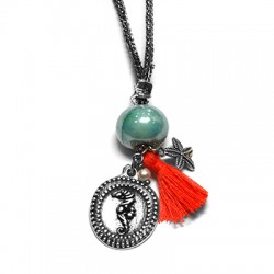 Pendentif rond en Zamak en Forme D'Hippocampe 24 mm